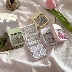 Korean Style Fresh Flowers Colored Contact Lens Case - BEAUEYE (UK)