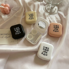Korean Style Sweet Girly Colored Contact Lens Case - BEAUEYE (UK)