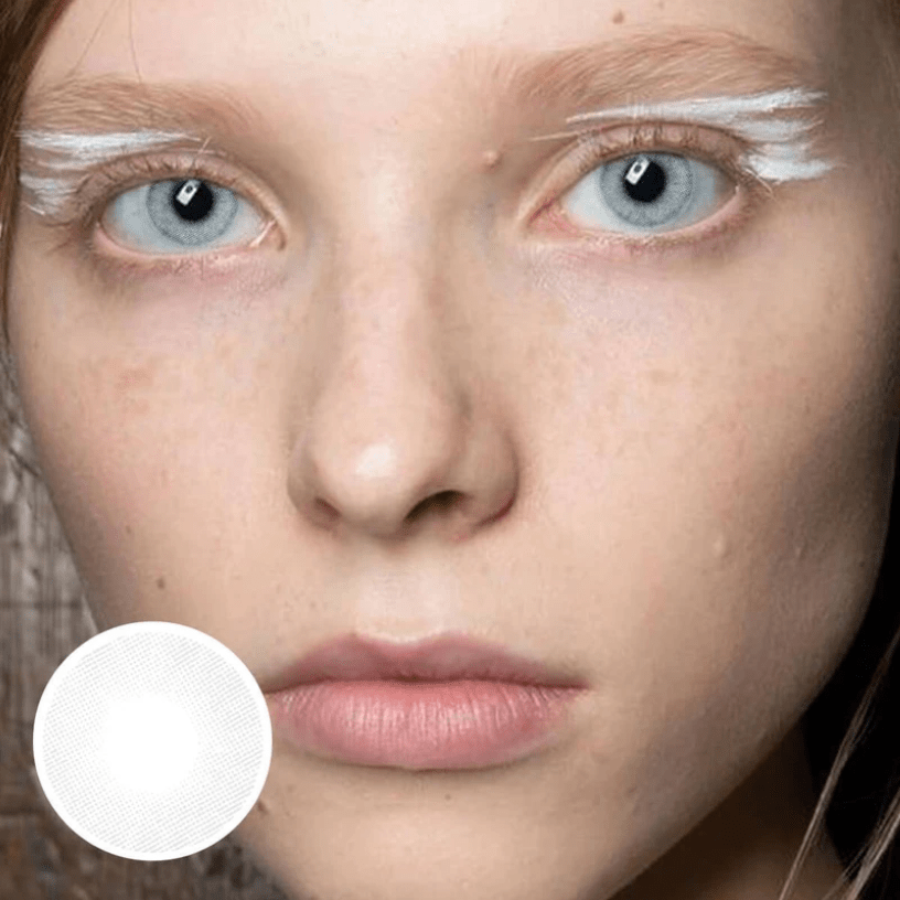 Lemon Hind White Coloured Contact Lenses - BEAUEYE (UK)