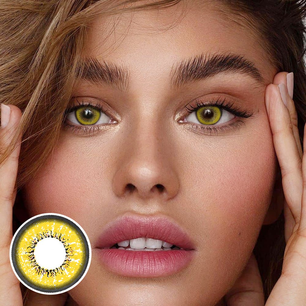 Love Words Yellow Coloured Contact Lenses - BEAUEYE (UK)