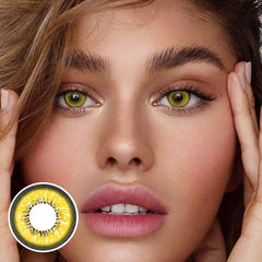 Love Words Yellow Coloured Contact Lenses - BEAUEYE (UK)