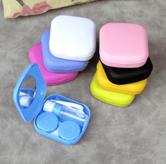 Lovely square portable Multicolor Colored Contact Lens Case - BEAUEYE (UK)