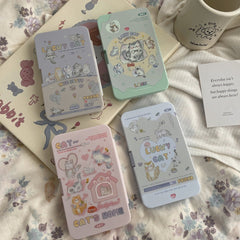 Mirror Lazy Cats Colored Contact Lens Case - BEAUEYE (UK)