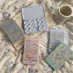 Mirror Lazy Cats Colored Contact Lens Case - BEAUEYE (UK)