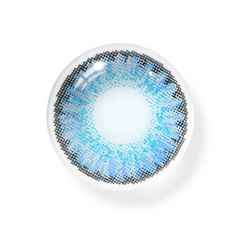 New 3 - Tone Brilliant Blue Prescription Coloured Contact Lenses - BEAUEYE (UK)