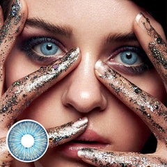 New York 2 BLUE Daily (10 Pcs) Coloured Contact Lenses - BEAUEYE (UK)