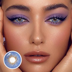 Olivia Blue Coloured Contact Lenses - BEAUEYE (UK)