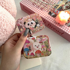 Pink Girl Heart Colored Contact Lens Case - BEAUEYE (UK)