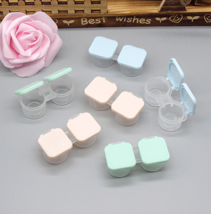 Portable flip cover Multicolor Colored Contact Lens Case - BEAUEYE (UK)
