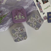 Purple Design Girl Love Colored Contact Lens Case - BEAUEYE (UK)