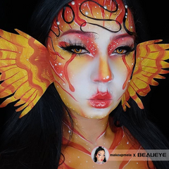 Cosplay Queen Yellow Brown Coloured Contact Lenses