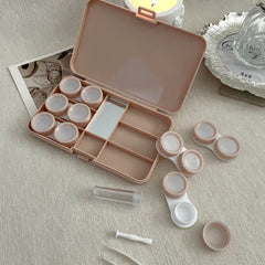 Rose Rabbit Garden Colored Contact Lens Case - BEAUEYE (UK)