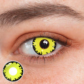 Cosplay Demonlord Mammon Yellow Coloured Contact Lenses