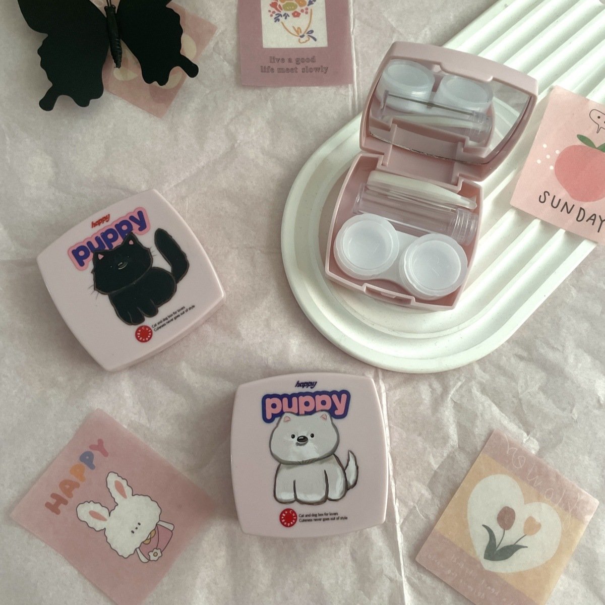 Simple And Cute Colored Contact Lens Case - BEAUEYE (UK)