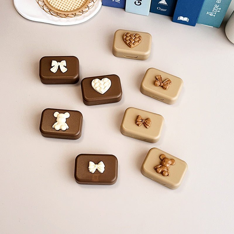 Small Milk Tea Colored Contact Lens Case - BEAUEYE (UK)