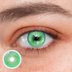 Cosplay Fallen Angel Green Coloured Contact Lenses