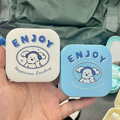 Trendy Cool Headset Puppy Colored Contact Lens Case - BEAUEYE (UK)