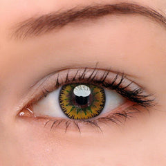 Vega Gold Yellow Prescription Coloured Contact Lenses - BEAUEYE (UK)