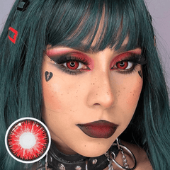 Vega Red Prescription Coloured Contact Lenses - BEAUEYE (UK)