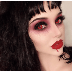 Vega Red Prescription Coloured Contact Lenses - BEAUEYE (UK)