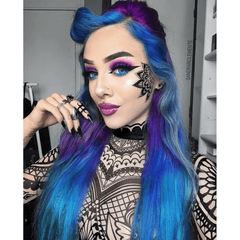 Vega tricolor Blue Prescription Coloured Contact Lenses - BEAUEYE (UK)