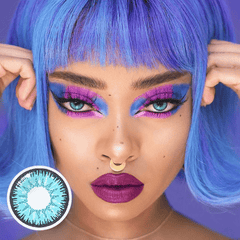 Vega tricolor Blue Prescription Coloured Contact Lenses - BEAUEYE (UK)