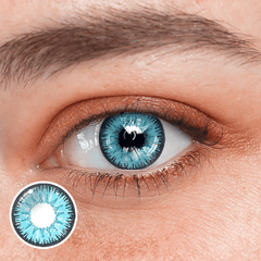 Vega tricolor Blue Prescription Coloured Contact Lenses - BEAUEYE (UK)
