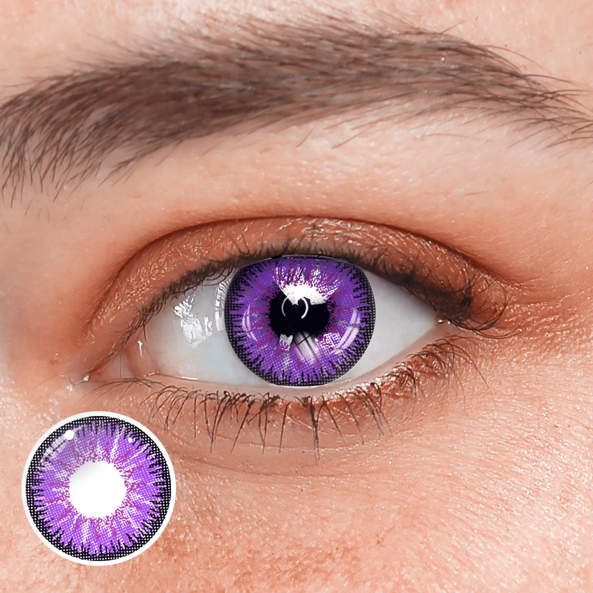 Vega Violet Purple Prescription Coloured Contact Lenses - BEAUEYE (UK)
