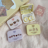 Young Girl Style With Cute Pets Colored Contact Lens Case - BEAUEYE (UK)