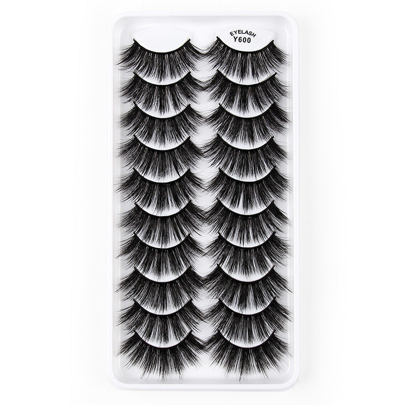 3D European and American Cat Eye 10 Piece Mink Hair Eyelashes