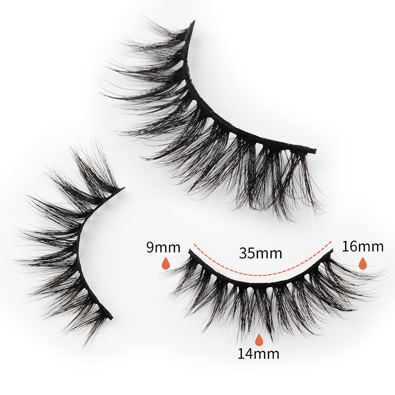 3D European and American Cat Eye 10 Piece Mink Hair Eyelashes