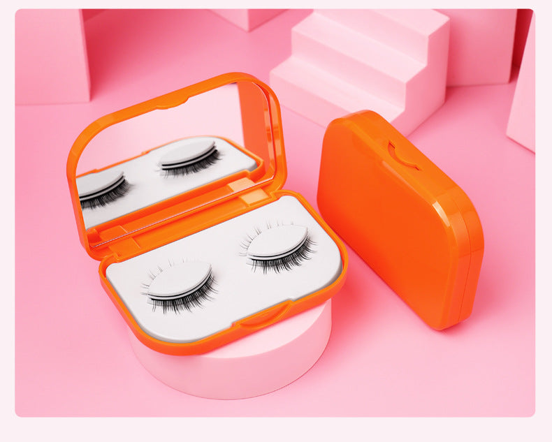 New Eye-Shaped Support Little Devil Self-Adhesive False Eyelashes Natural Piece Mink Hair Eyelashes