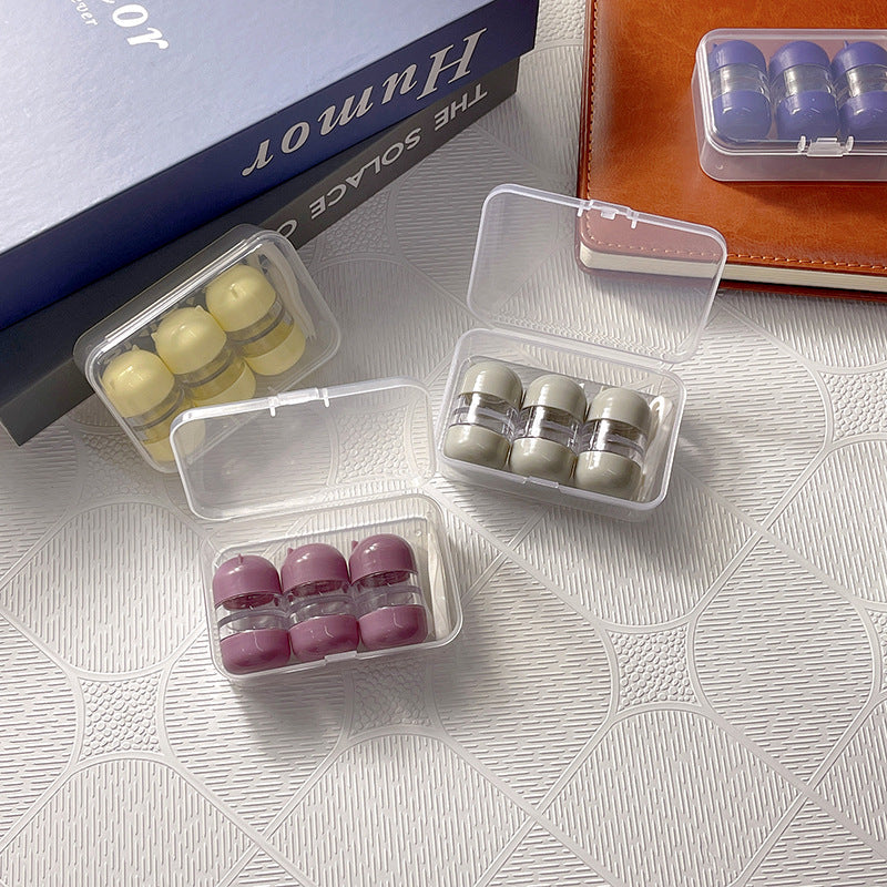 3 Pairs Colored Contact Lens Case Secondary image