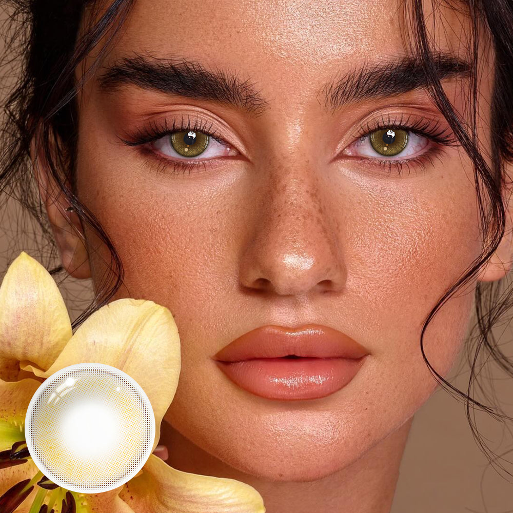 Cirilla Yellow Coloured Contact Lenses Secondary image