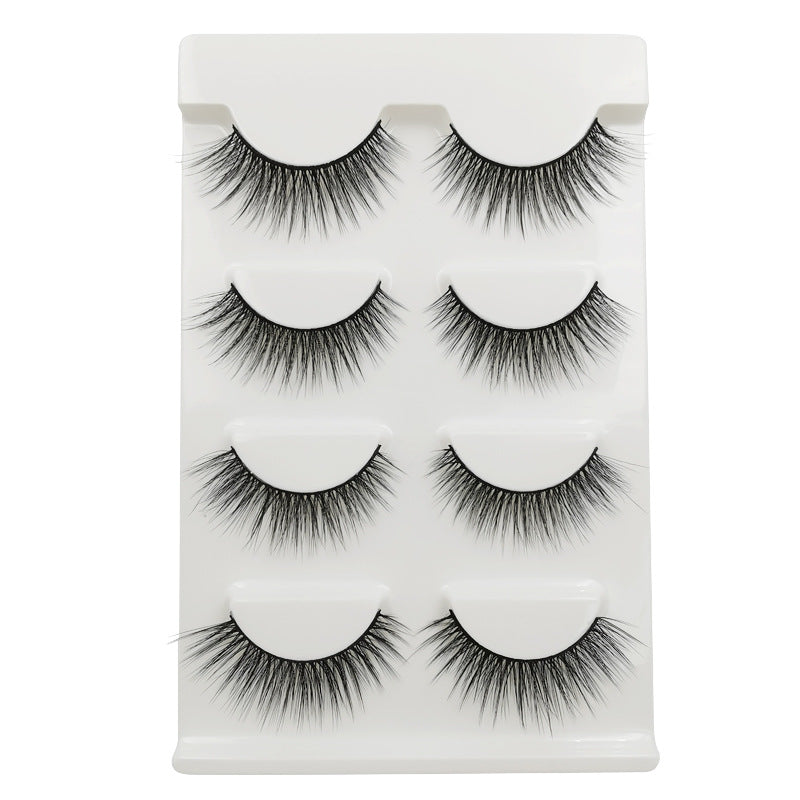 New Natural Slim 4 Piece G104 Mink Hair Eyelashes