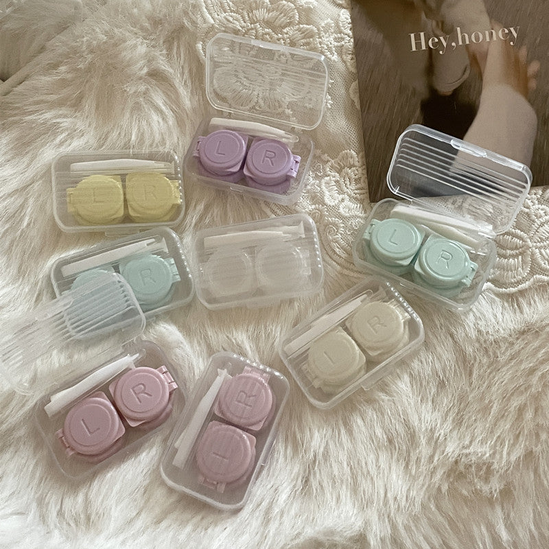 INS like Fish Transparent Simple Colored Contact Lens Case