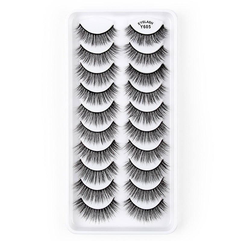 3D European and American Cat Eye 10 Piece Mink Hair Eyelashes