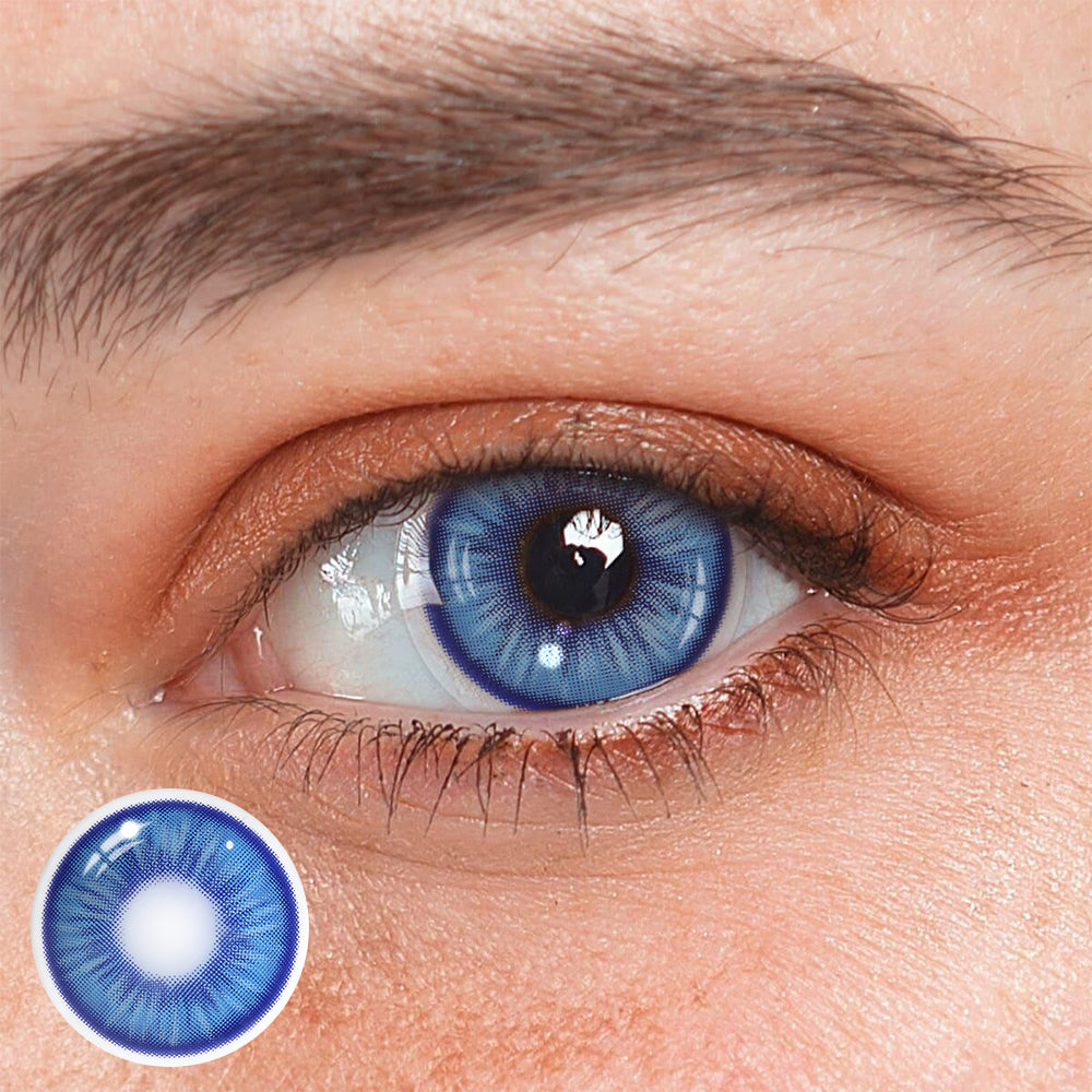 Amaretto Blue Colored Contact Lenses