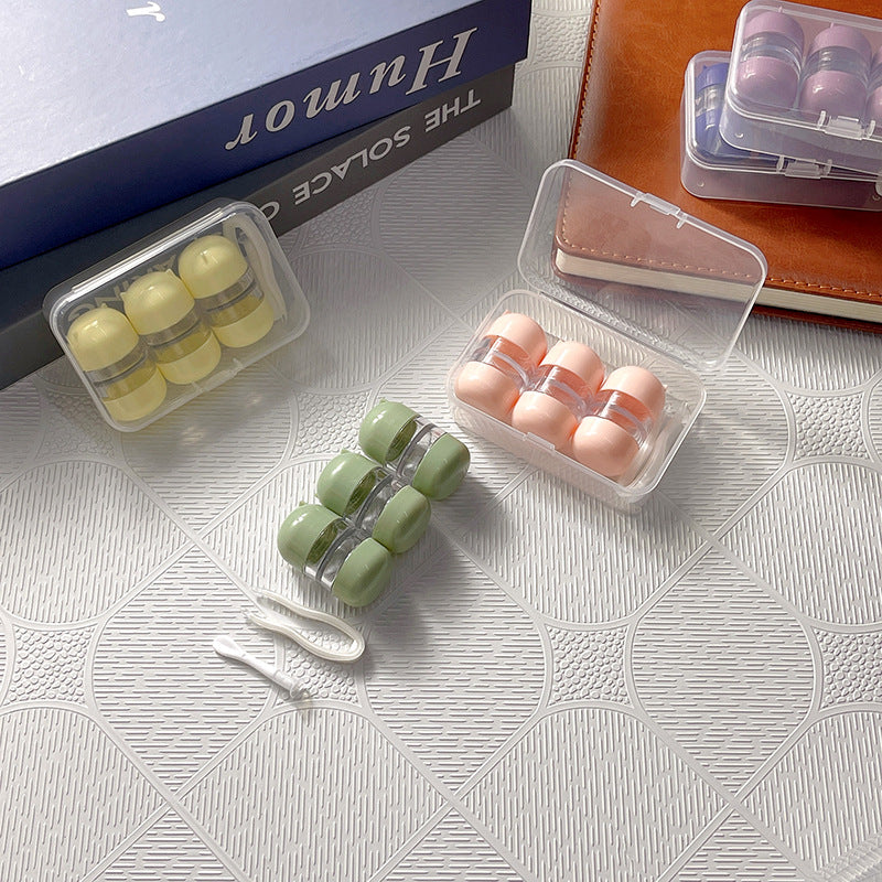 3 Pairs Colored Contact Lens Case Main image