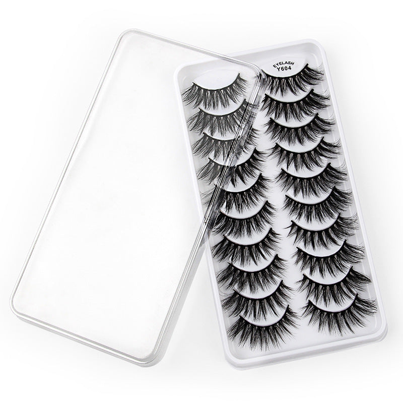 3D European and American Cat Eye 10 Piece Mink Hair Eyelashes