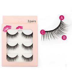 New Waterproof  3 Piece G307 Mink Hair Eyelashes