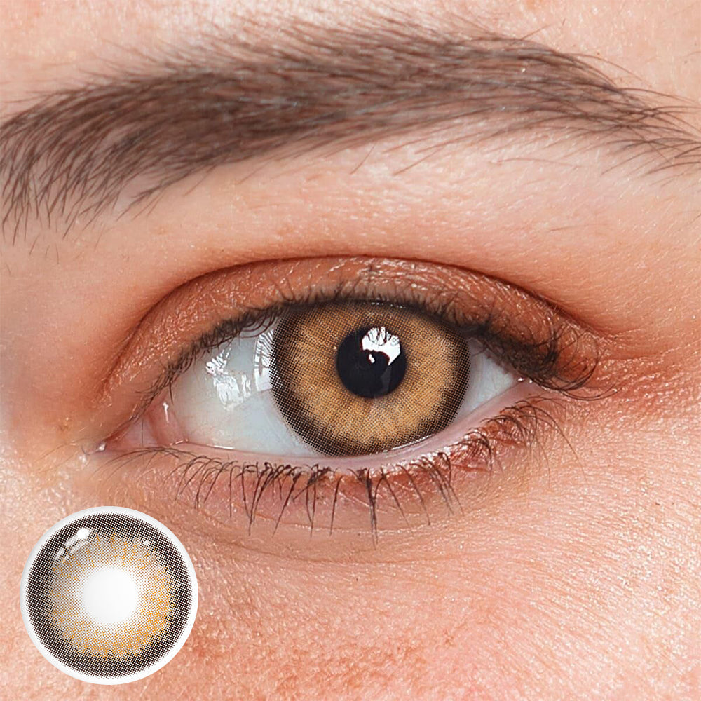 Aine NutCracker Brown Prescription Coloured Contact Lenses Secondary image