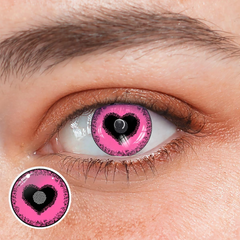 Halloween Starry Sky Anime Yandere Pink Colored Contact Lenses