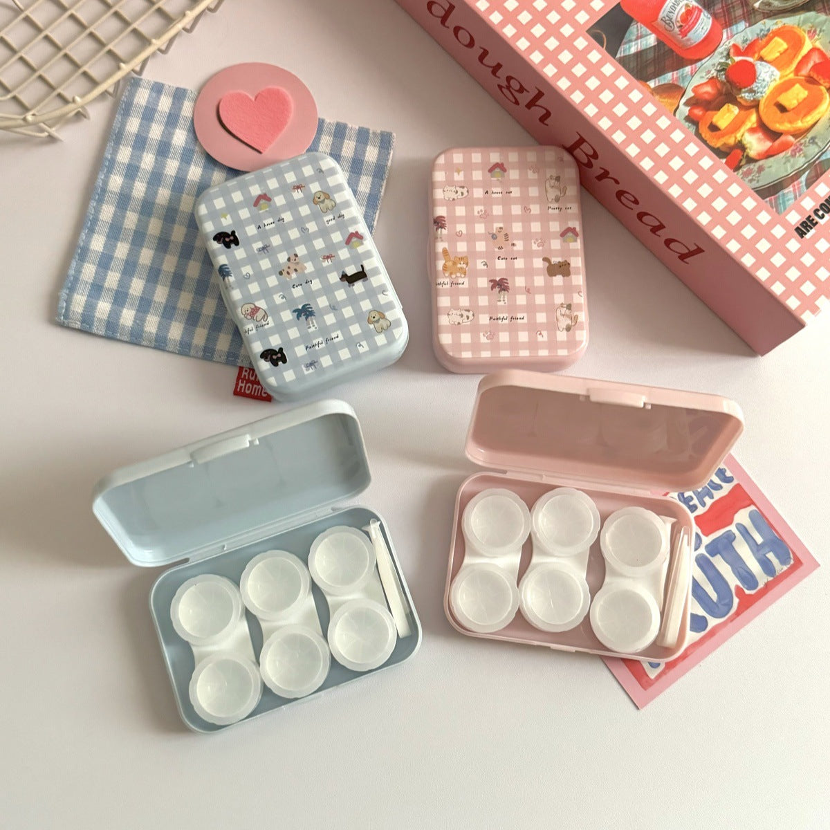 Like Fish Grid Animal House Coloured Contact Lens Case Secondary image