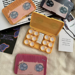 Big Eye Girl Coloured  Contact Lens Case