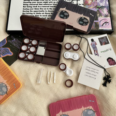 Big Eye Girl Coloured  Contact Lens Case
