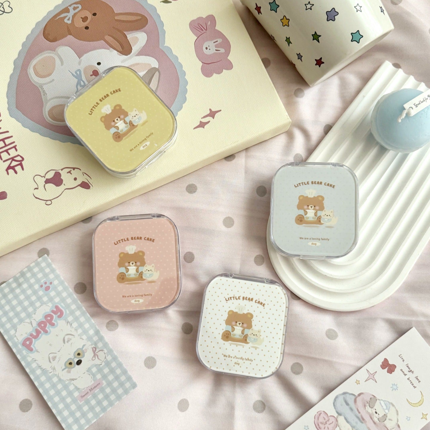 Little Bear Cake Colored Contact Lens Case Secondary image