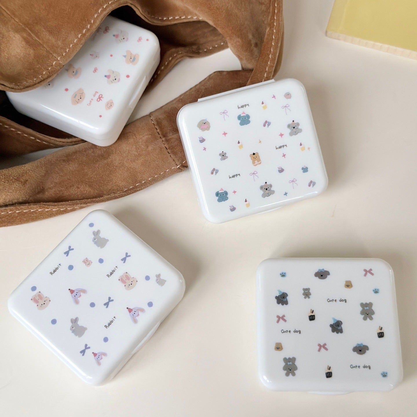 Kawaii Cute Animal Coloured Contact Lens Case Main image