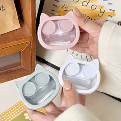 Cute Cat-Ear Coloured Contact Lens Case