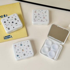 Kawaii Cute Animal Coloured Contact Lens Case